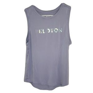 Splits59 Peloton Purple Holographic Tank Medium